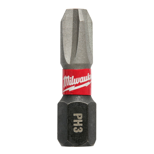 Milwaukee, 48-32-4413 Embouts d'insertion Phillips #3 SHOCKWAVE Impact (2PK)