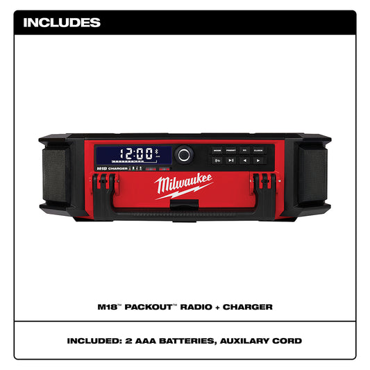 Milwaukee, 2950-20 M18 PACKOUT Radio et chargeur – Outil uniquement