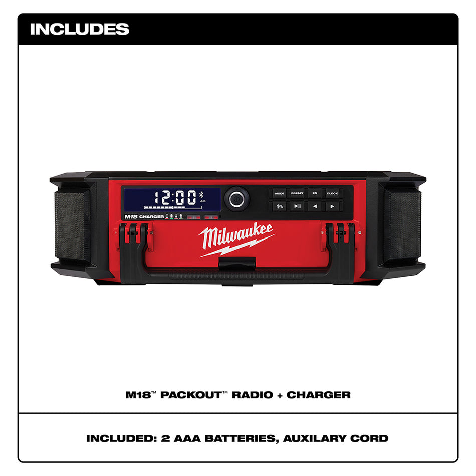 Milwaukee, 2950-20 M18 PACKOUT Radio and Charger – Tool Only