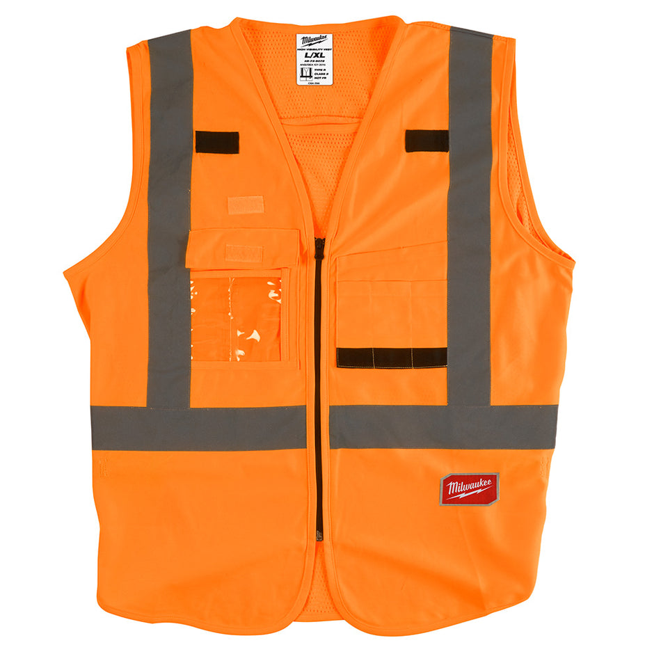 Milwaukee, 48-73-5071 Gilet de sécurité orange haute visibilité - S/M (CSA)