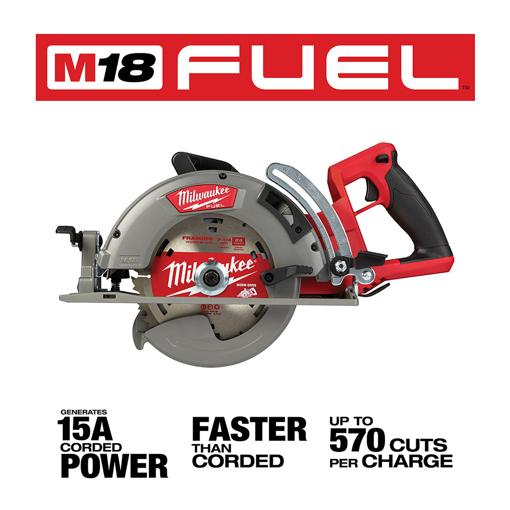 Milwaukee, 2830-20 M18 FUEL™ Rear Handle 7-1/4" Circular Saw - Tool Only