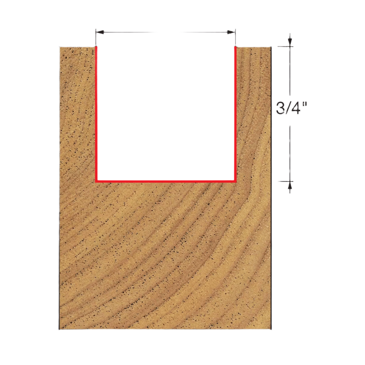 Freud, 04-552 20mm Double Flute Straight Router Bit 1/4''