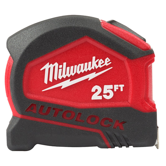 Milwaukee, 48-22-6825 Ruban à mesurer compact à verrouillage automatique de 25 pieds