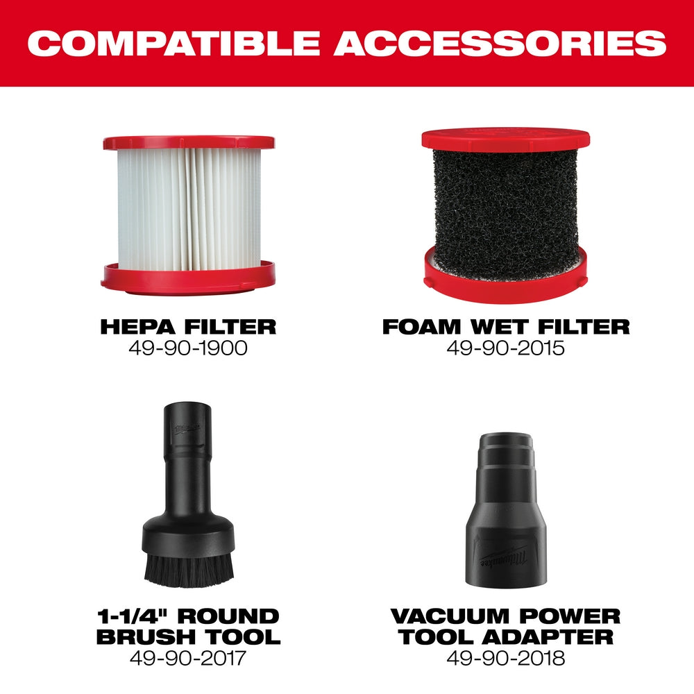 Milwaukee, 0880-20 M18 2-Gallon Wet/Dry Vacuum – The Tool Store Canada