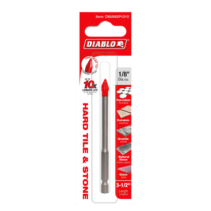 Diablo's 3-1/2'' Hard Tile & Stone Carbide Tipped Drill Bits