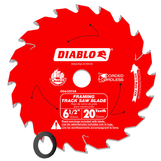 Diablo, D0620TSR 6-1/2in 20-Teeth Track Saw Blade