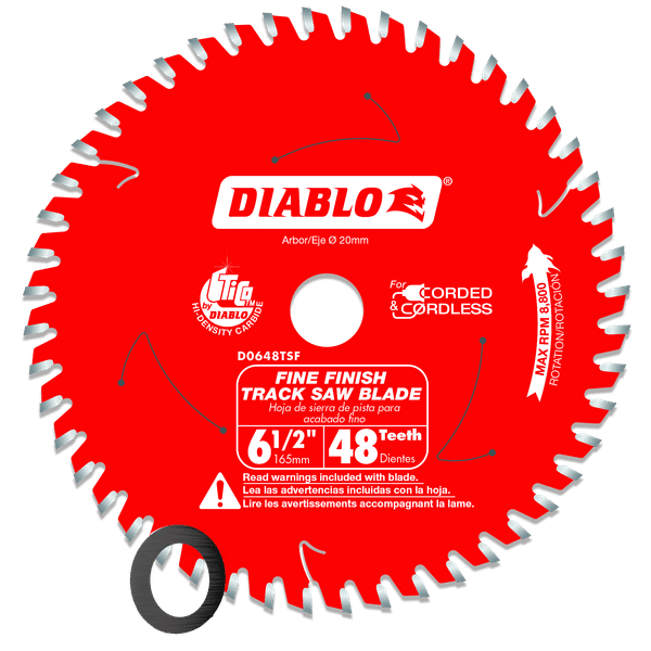 Diablo, D0648TSF 6-1/2” 48-Tooth Track Saw Blade