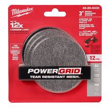 Milwaukee, 3" Mesh Sanding Discs with POWERGRID™ Tear Resistant Mesh