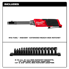 Milwaukee 3050-20 M12 FUEL INSIDER Extended Reach Box Ratchet – Tool Only