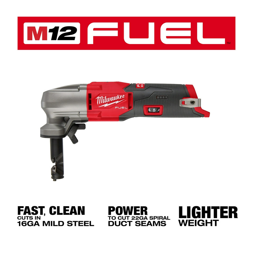 Milwaukee, 2476-20 M12 FUEL 12 Volt ithium-Ion Brushless Cordless 16 Gauge Variable Speed Nibbler - Tooly Only