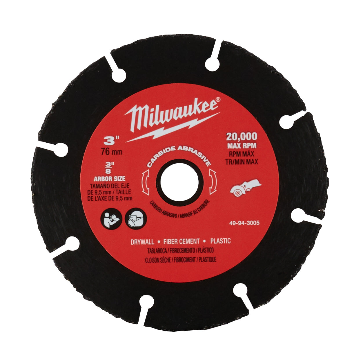 Milwaukee,c 3” Carbide Abrasive Blade