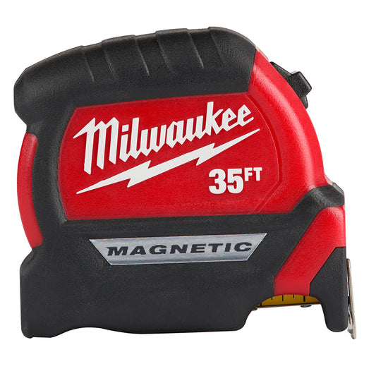 Milwaukee, 48-22-0335 Ruban à mesurer magnétique compact à lame large de 35 pieds