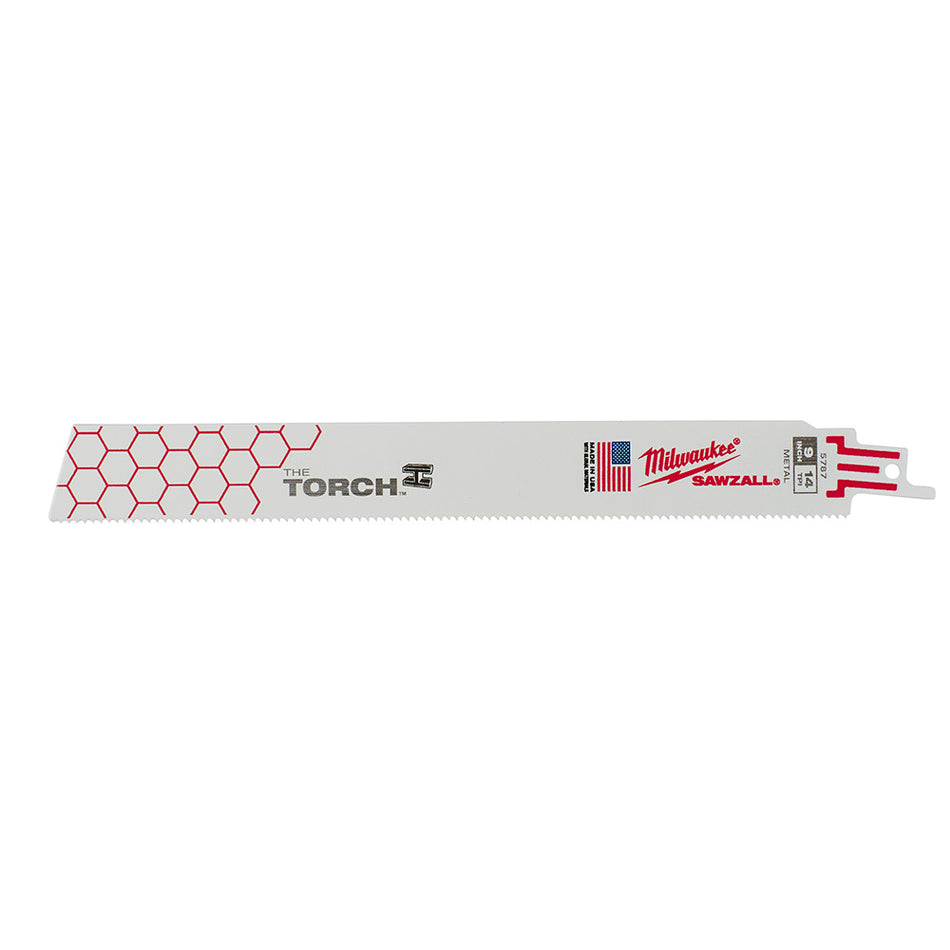 Milwaukee, 48-00-5787 9" 14 TPI Sawzall The Torch Reciprocating Saw Blades - 5 Pack
