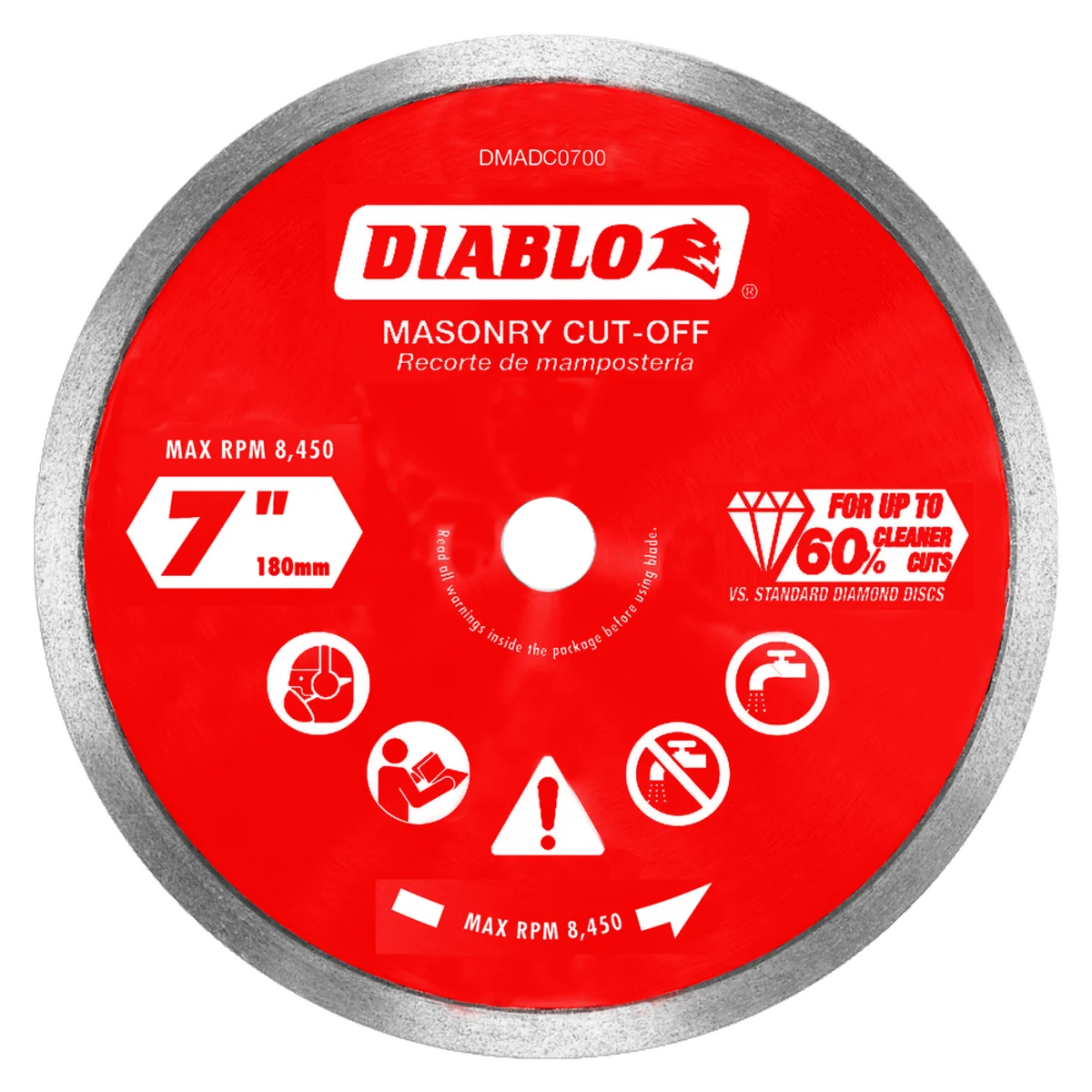 Diablo Diamond Continuous Rim Cut-Off Discs for Masonry