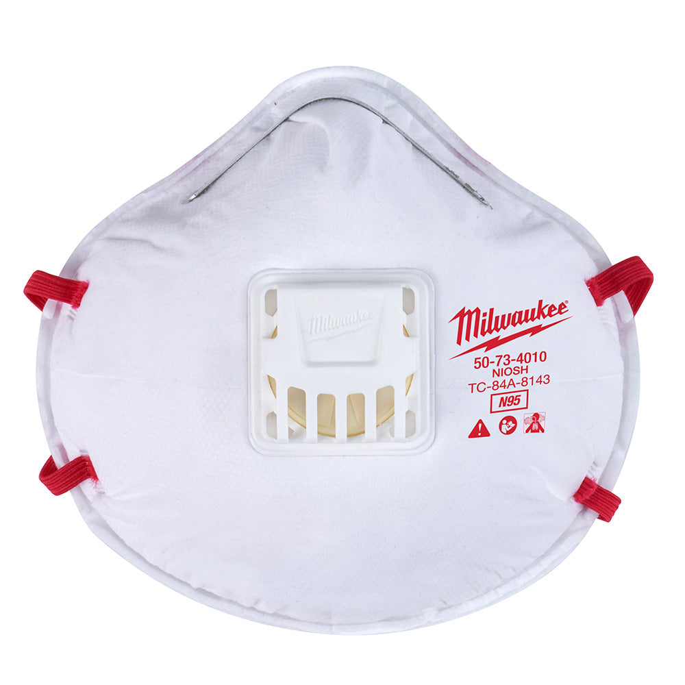 Milwaukee, 48-73-4014 Respirateur à valve N95 (paquet de 10)