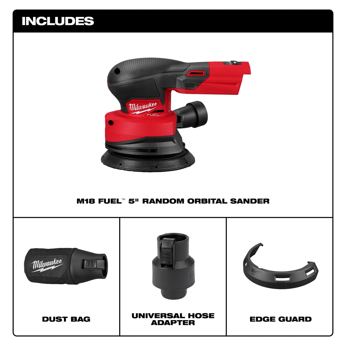 Milwaukee, 2837-20 M18­ FUEL™ 5" Random Orbital Sander