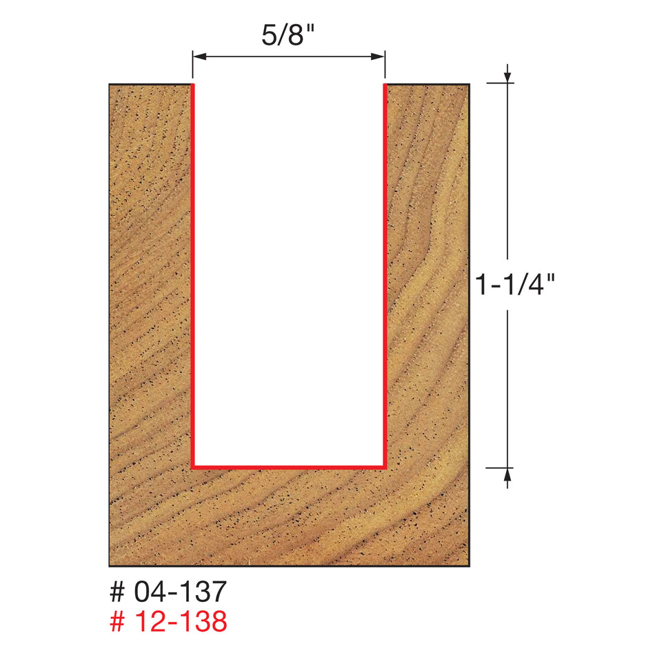 Freud, 12-138 Embout droit à double cannelure 5/8'', tige 1/2''