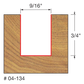 Freud, 04-134 9/16'' Double Flute Straight Router Bit 1/4'' Shank