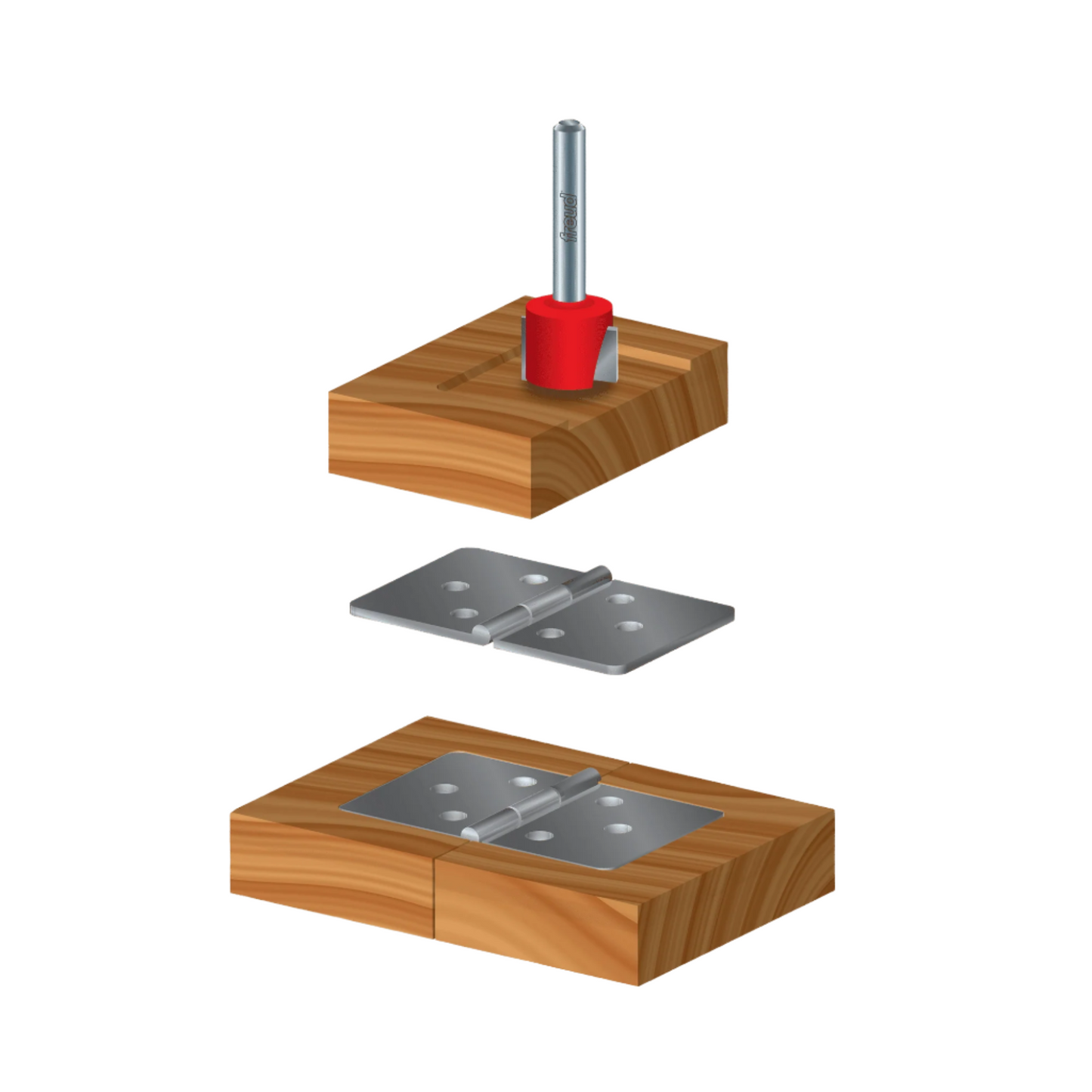 Freud, 16-116 23/32''  Downshear Plywood Mortising Router Bit 1/2'' Shank