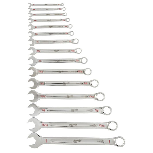 Milwaukee, 48-22-9415 15pc Combination Wrench Set - SAE