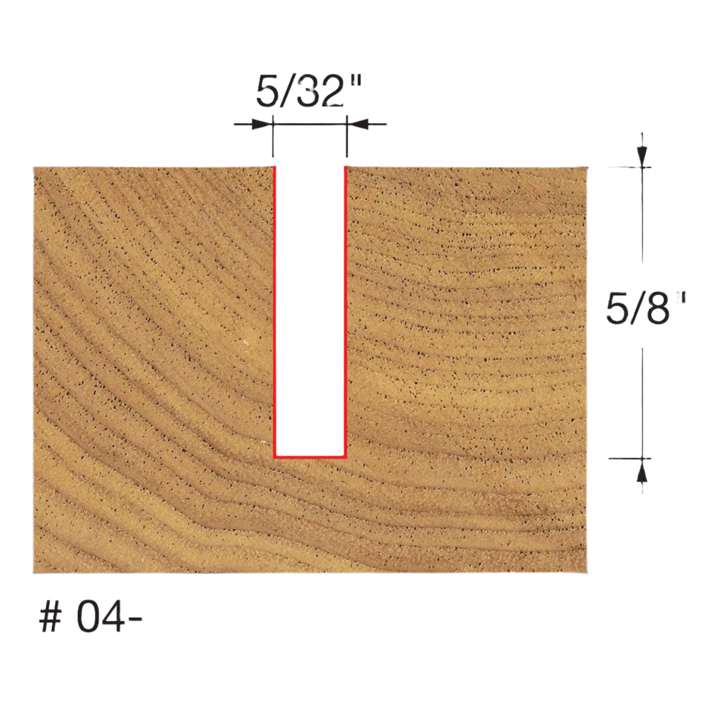 Freud, 04-101 5/32'' Double Flute Straight Router Bit 1/4'' Shank