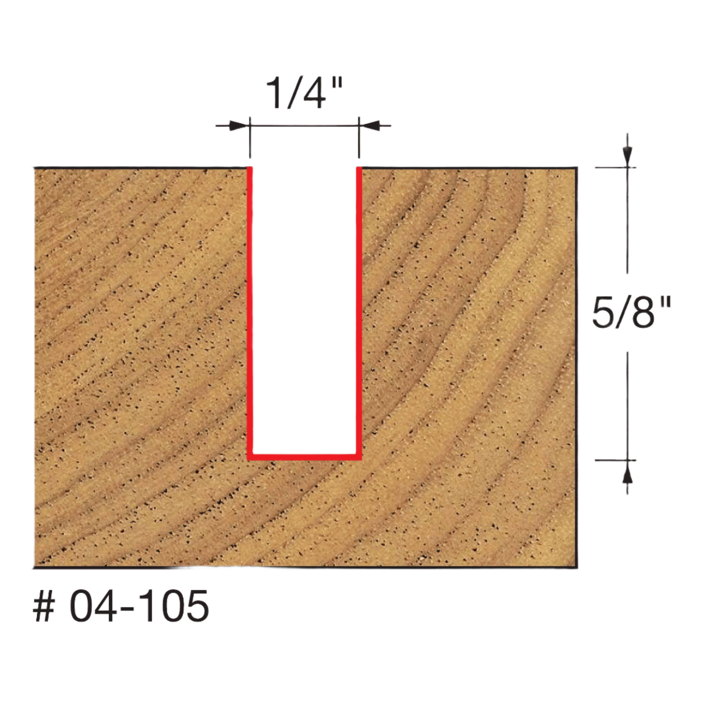 Freud, 04-105 1/4'' Double Flute Straight Router Bit 1/4'' Shank