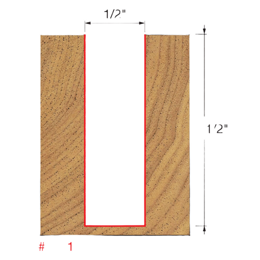 Freud 11-172 Embout droit à cannelure simple 1/2'', tige 1/2''