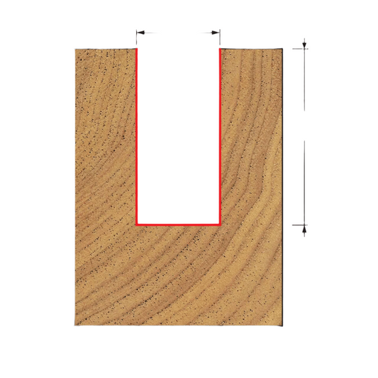 Freud 11-164 Embout droit à cannelure simple 1/2'', tige 1/2''