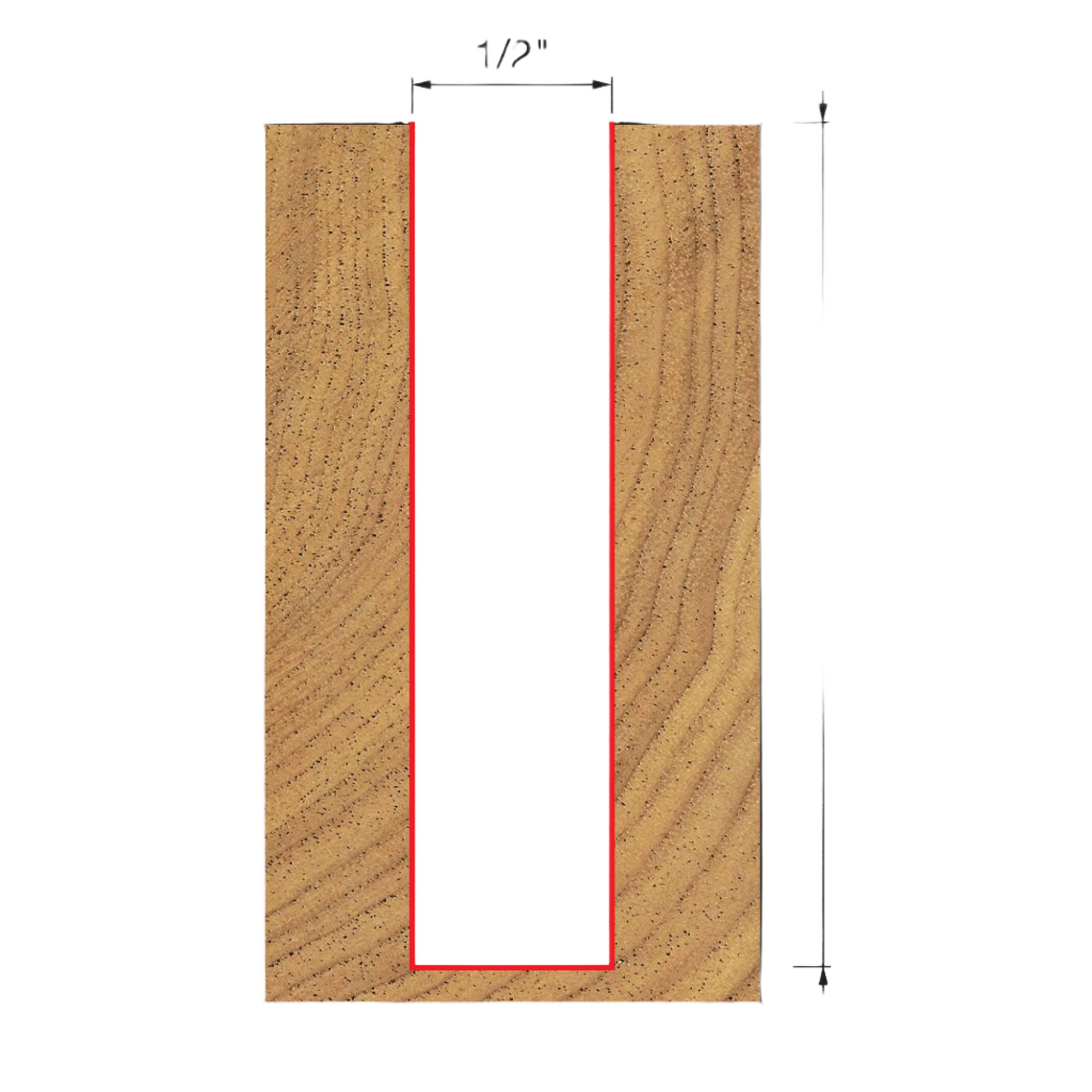 Freud, 12-128 1/2'' Double Flute Straight Router Bit 1/2'' Shank