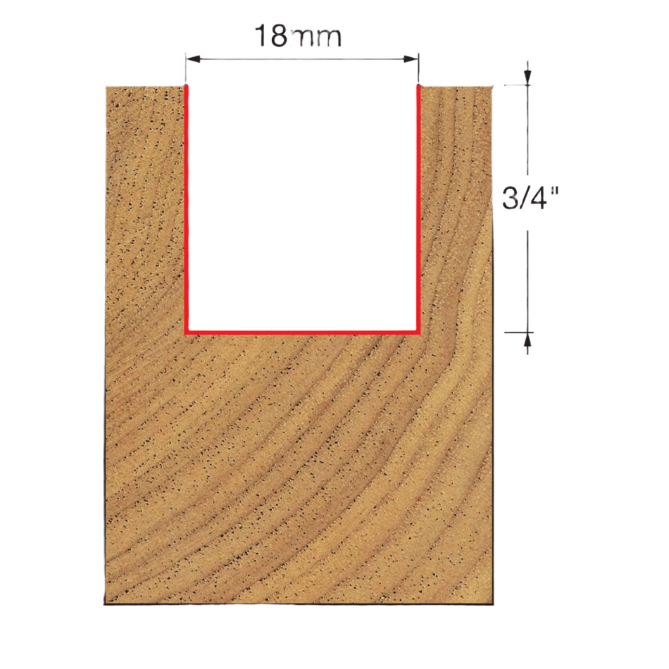 Freud, 04-548 Embout droit métrique à double cannelure 18 mm, tige 1/4'' 13039