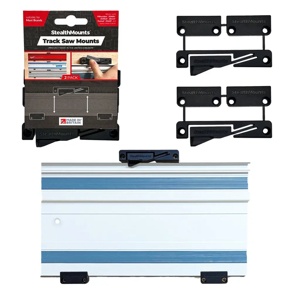 Metalmark, OM-TRM-BLK-2 StealthMount Track Saw Rail Mount, 2 Pack