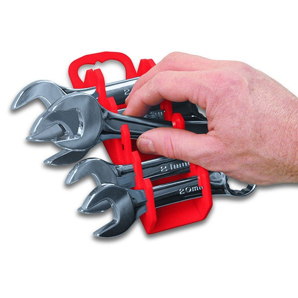 Ernst, 5076 11 Tool GRIPPER Stubby Wrench Organizer - Red