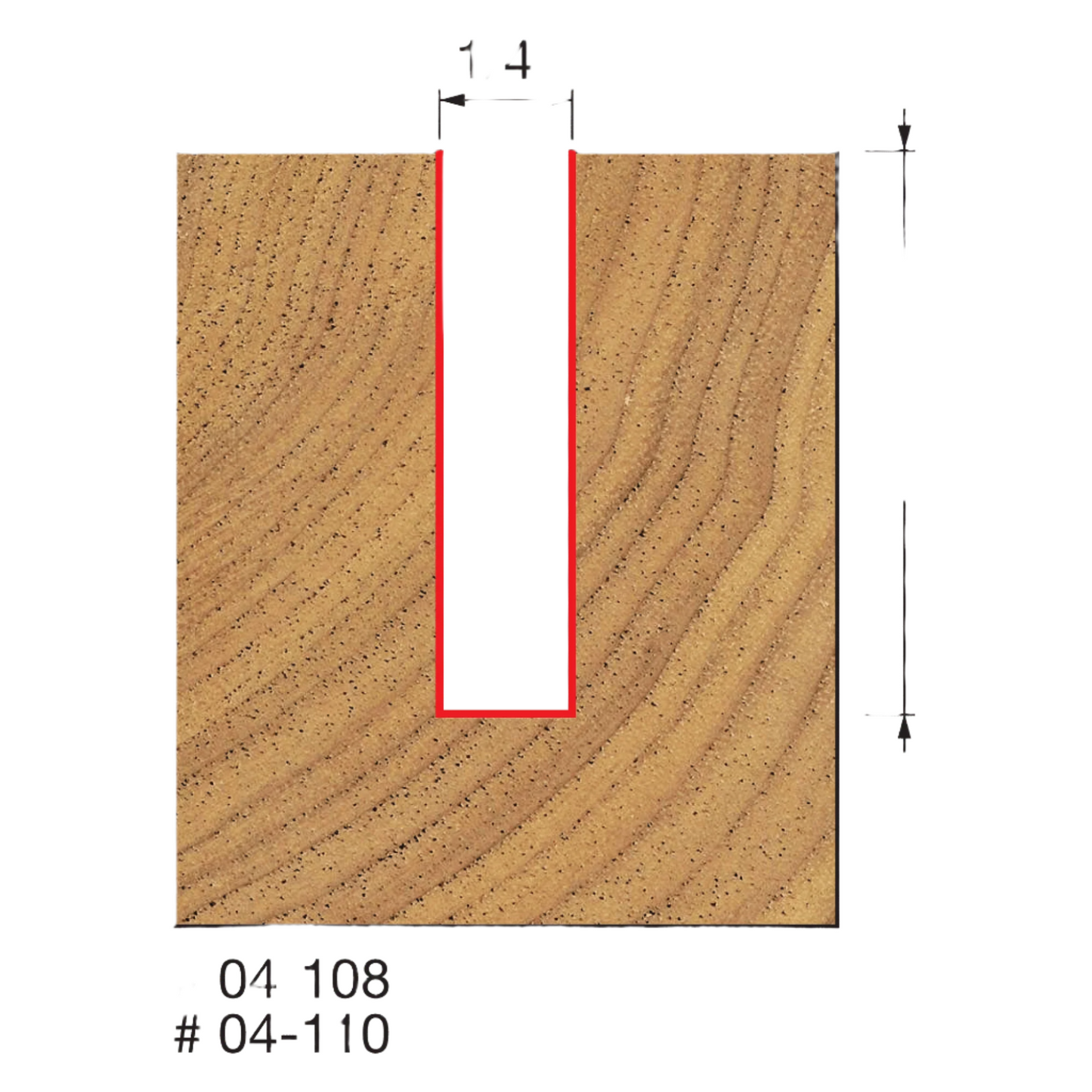 Freud, 04-108 1/4'' Double Flute Straight Router Bit 1/4'' Shank