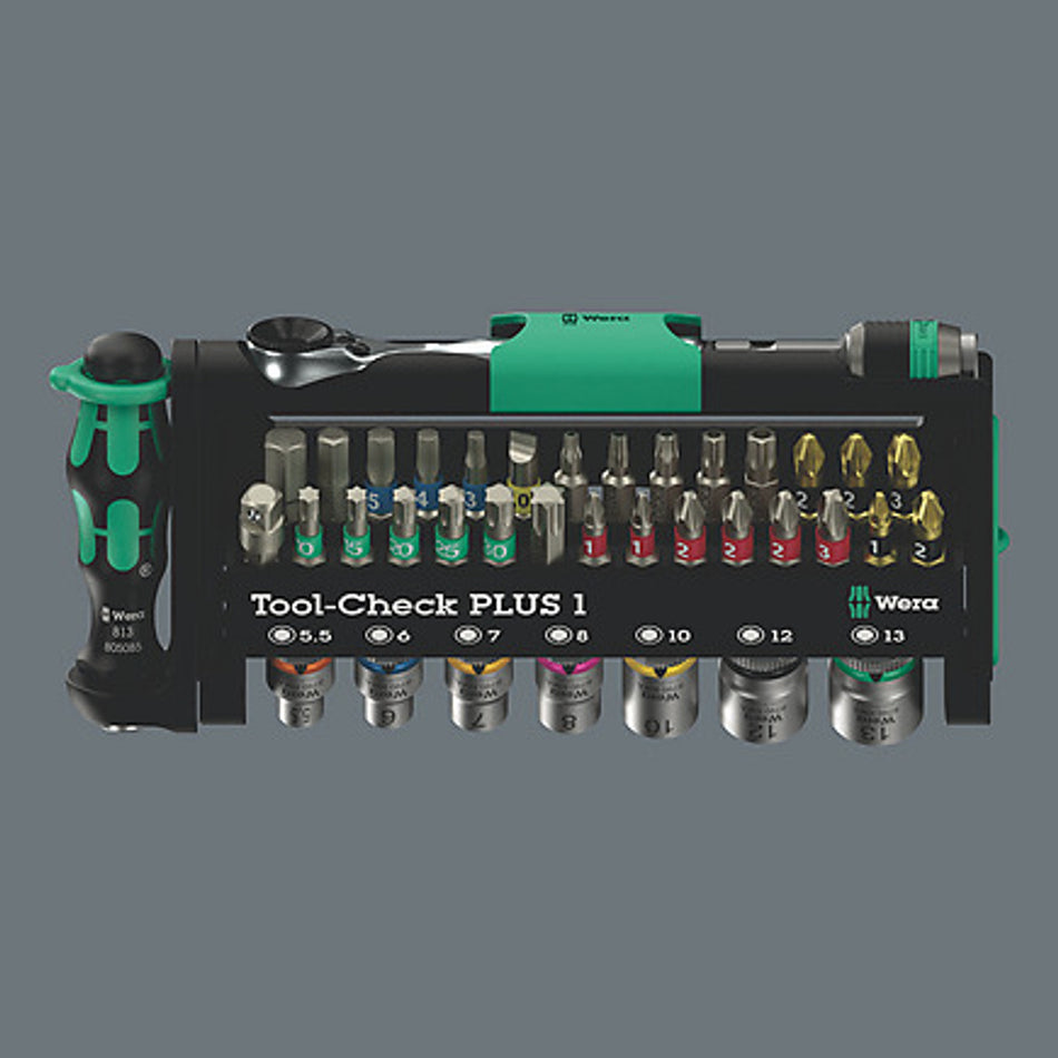 Wera Tools 1/4" Drive Metric Ratchet & Socket Set with Holder - 39 Piece
