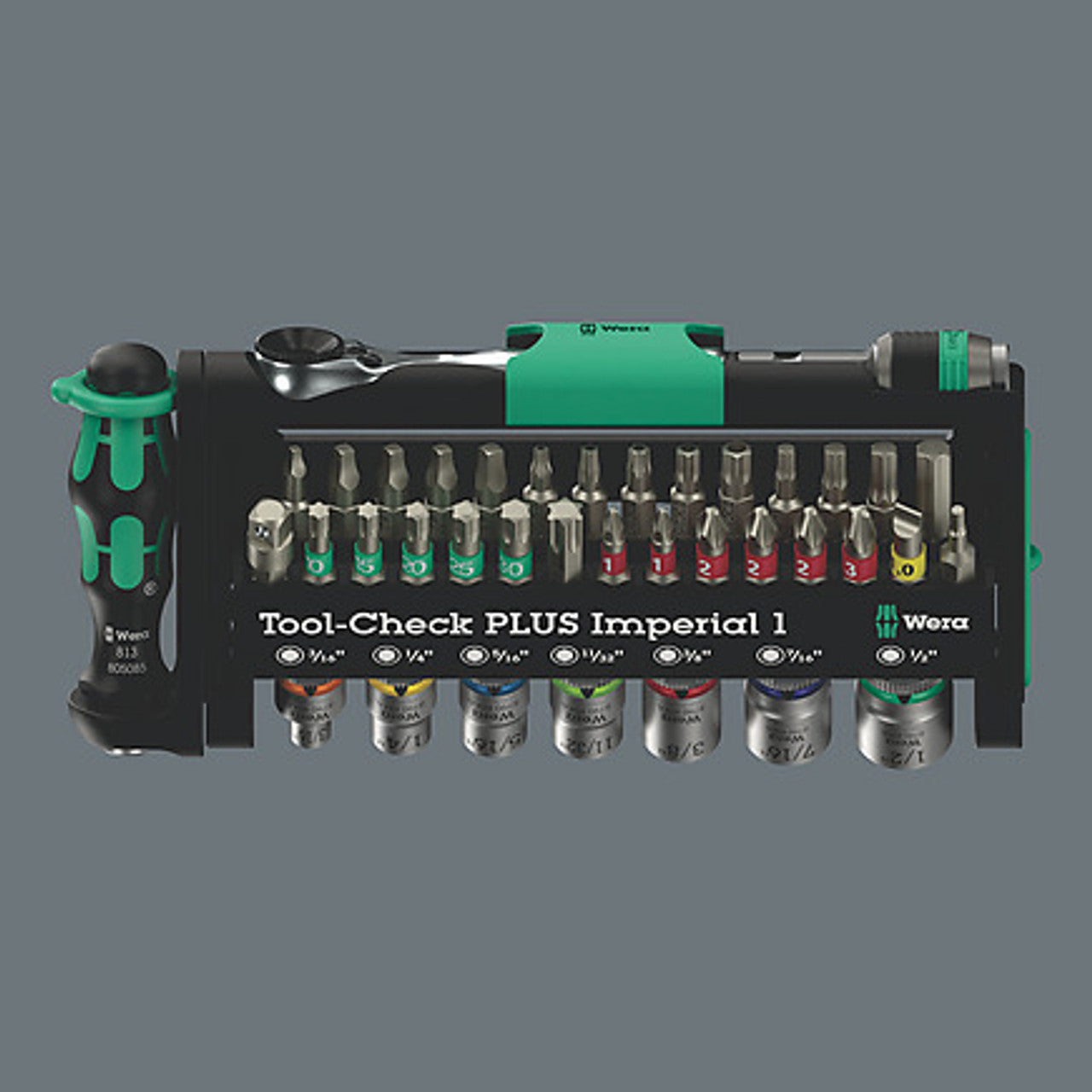 Wera Tools 1/4" Drive SAE Ratchet & Socket Set with Holder - 39 Piece