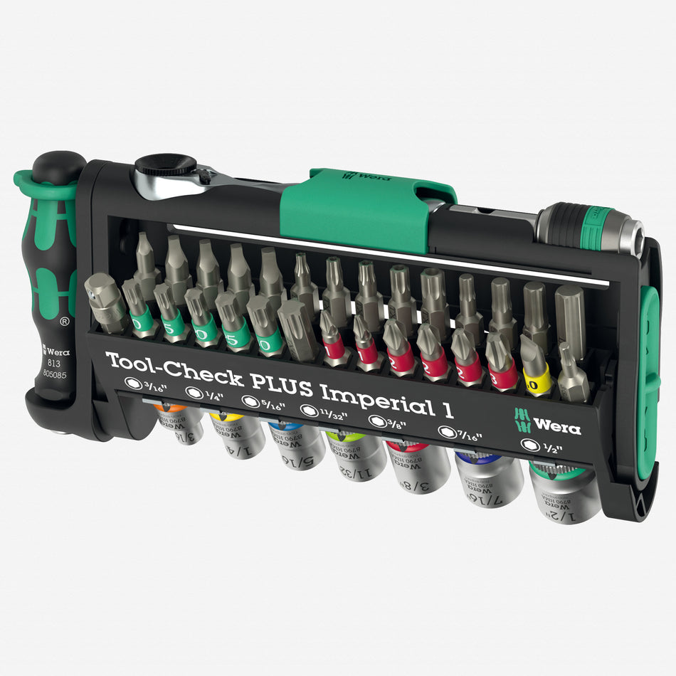 Wera Tools 1/4" Drive SAE Ratchet & Socket Set with Holder - 39 Piece