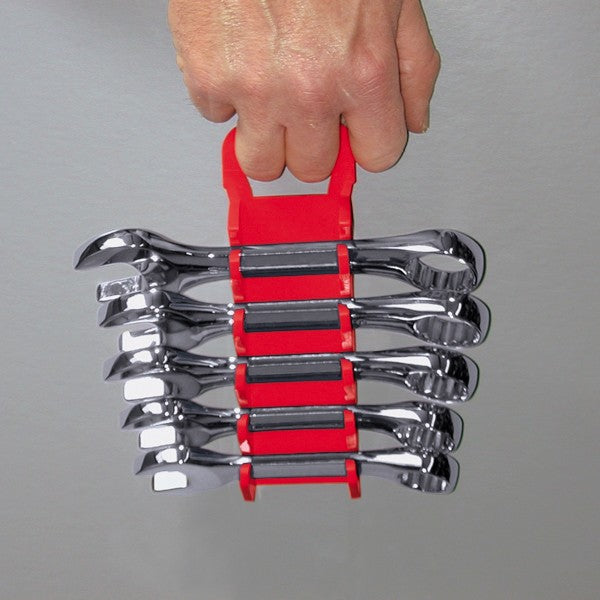 Ernst, 5076 11 Tool GRIPPER Stubby Wrench Organizer - Red