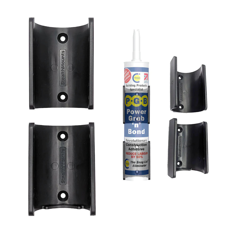 StealthMounts, OM-TBE-BLK-4 Caulking Tube Mounts