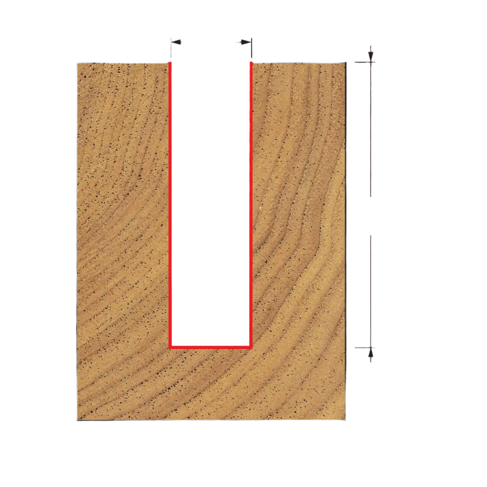 Freud, 12-112 Embout droit à double cannelure 13/32'', tige 1/2'' 13839