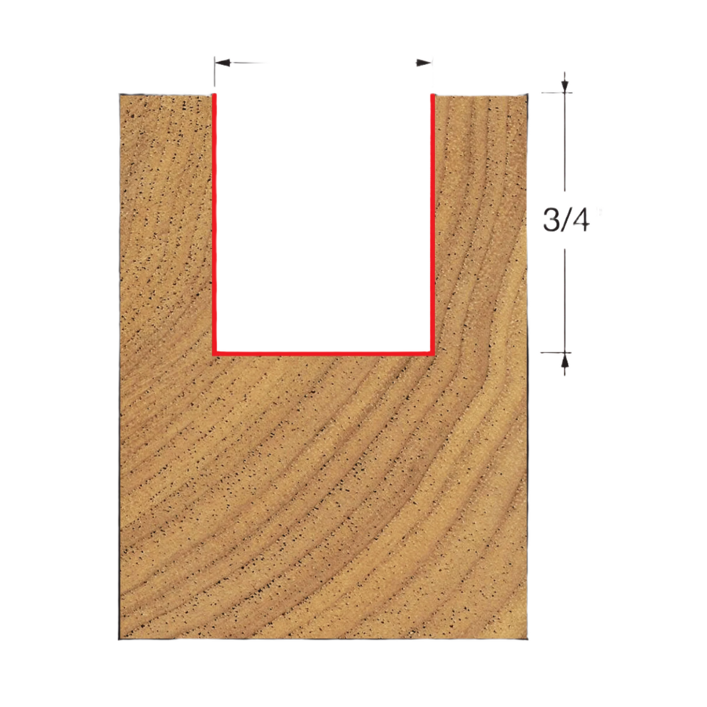 Freud 04-136 5/8'' Double Flute Straight Bit 1/4'' Shank