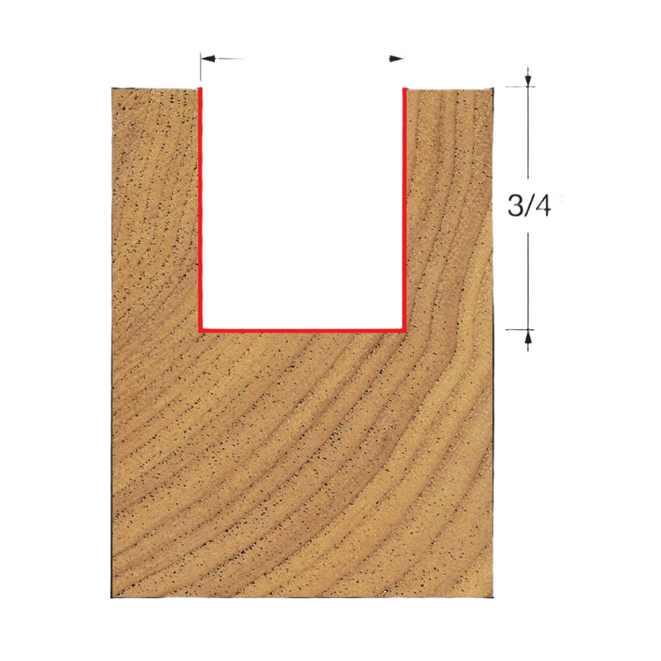 Freud 04-136 Embout droit à double cannelure 5/8'', tige 1/4'' 13098