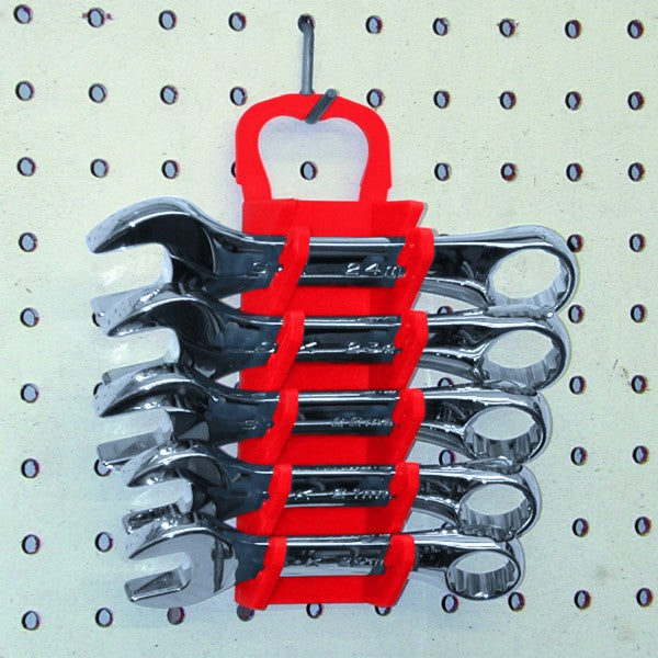 Ernst, 5076 11 Tool GRIPPER Stubby Wrench Organizer - Red