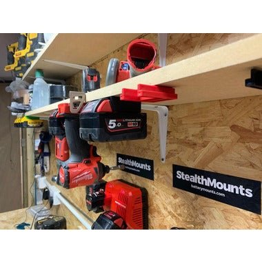 StealthMounts, TM-MW18-RED-4 Milwaukee M18 Red Tool Mounts 4 Pack