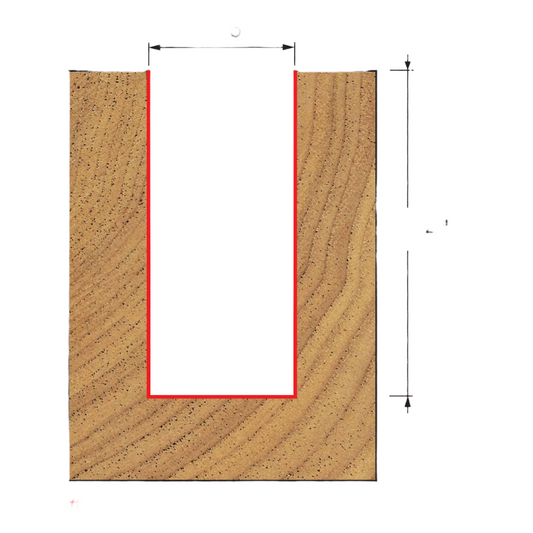Freud, 12-134 9/16'' Double Flute Straight Router Bit 1/2'' Shank