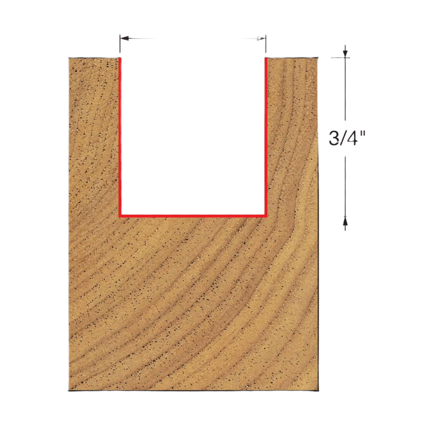 Freud, 04-138 Embout droit à double cannelure 11/16'', tige 1/4'' 13742