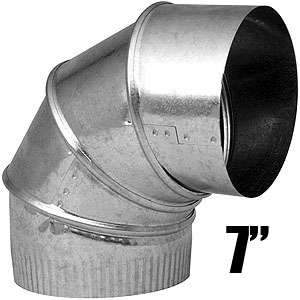 Imperial GV0300 7-inch Galvanized Adjustable 90Â° Elbow Duct