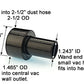 BlackJack, 13351 2-1/2" Dust Collection Adapter