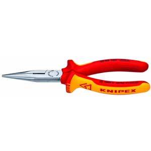 Knipex, 25 08 160 SBA Long Nose Pliers with Cutter 1,000V Insulated 15013