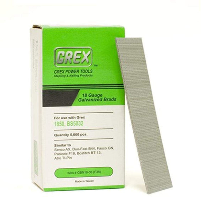 Grex 18 Gauge Galvanized Brad Nails 5000 per Box