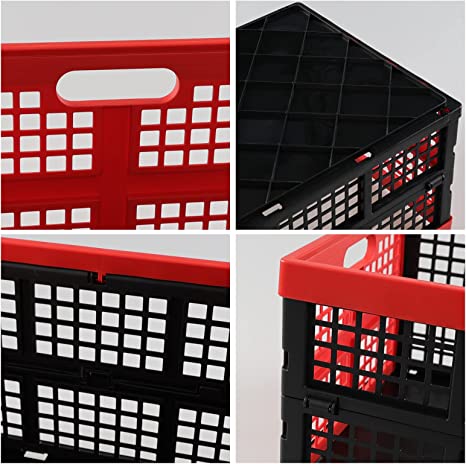 CLEVERMADE, Red Collapsible Storage Crate 45L